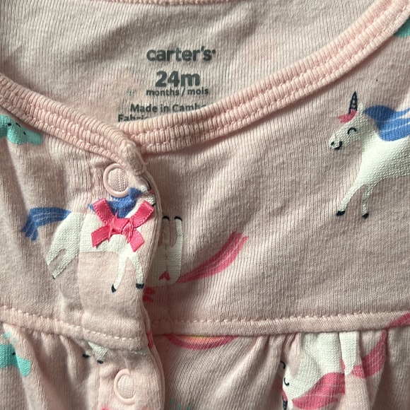 Carters unicorn snap up romper - Picture 2 of 4